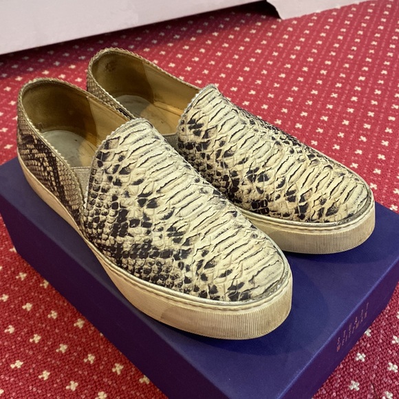 Stuart Weitzman Natural Nuggets Snake-print Slip-on Sneakers - Picture 8 of 12
